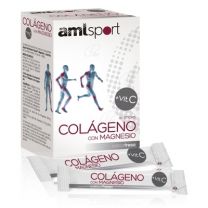 AMLSPORT COLÁGENO CON MAGNESIO + VITAMINA C 20 STICKS