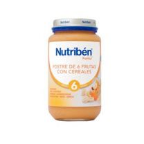 NUTRIBEN POSTRE DE 6 FRUTAS CON CEREALES POTITO GRANDOTE 250 G