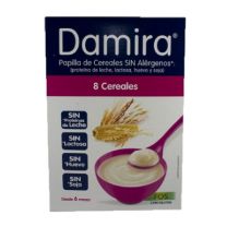 DAMIRA PAPILLA 8 CEREALES CON FRUCTOOLIGOSACARIDOS 600 GRAMOS (2 BOLSAS DE 300 GRAMOS)