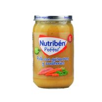 NUTRIBEN POLLO CON GUISANTES Y ZANAHORIAS POTITO 235 GRAMOS