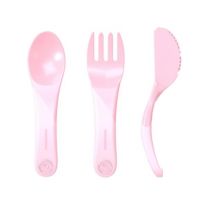 Twistshake cubiertos de aprendizaje +6m Rosa pastel
