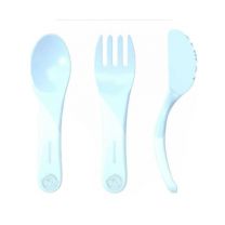 Set cubiertos de aprendizaje Twistshake Azul pastel