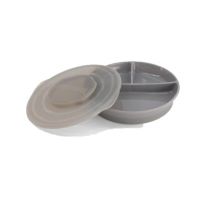 Plato dividido Gris pastel - Twistshake