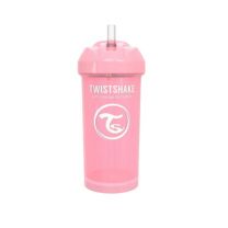 Twistshake Vaso Antiderrame con Pajita Rosa pastel 360ml