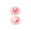 CHUPETE SILICONA PHILIPS AVENT ULTRASOFT DECORADOS 0-6 MESES ROSA SCF223/20