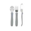 Set cubiertos metal Twistshake pastel Gris